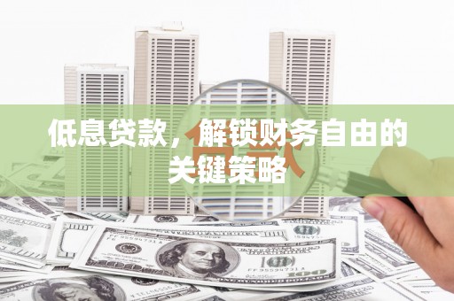 平谷低息贷款，解锁财务自由的关键策略