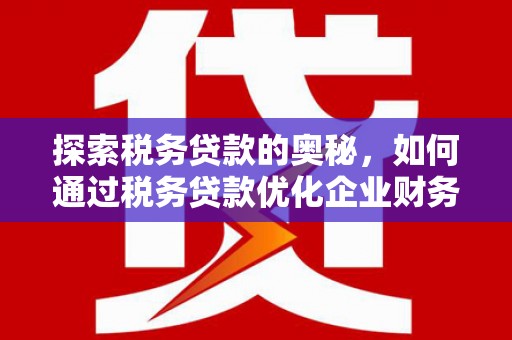 平谷探索税务贷款的奥秘，如何通过税务贷款优化企业财务