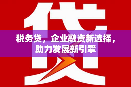 平谷税务贷，企业融资新选择，助力发展新引擎