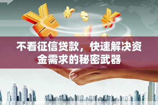 平谷不看征信贷款，快速解决资金需求的秘密武器