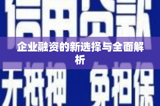平谷企业融资的新选择与全面解析